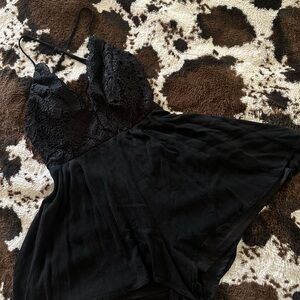 Little Black Lace Romper